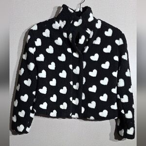 Love Squared Black and White Heart Cardigan